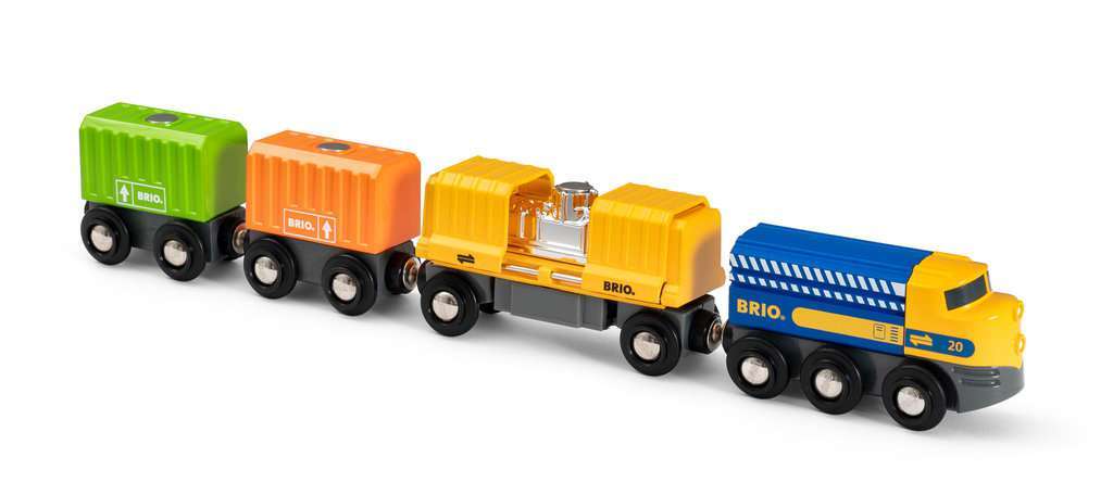 BRIO Spiel Güterzug mit drei Waggons