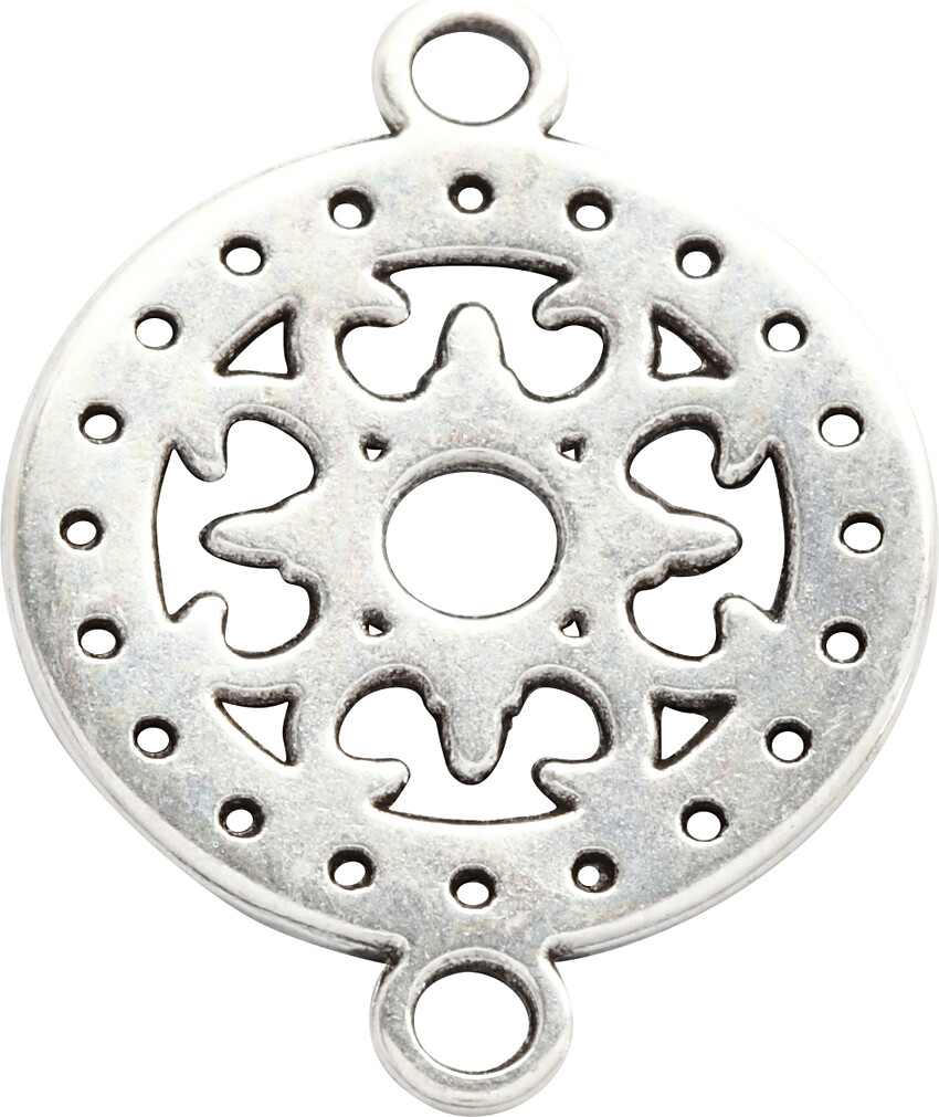 Smykkevedhæng - Ø 14 MM - Hulstr. 1,2 MM - Forsølvet - 5 Stk