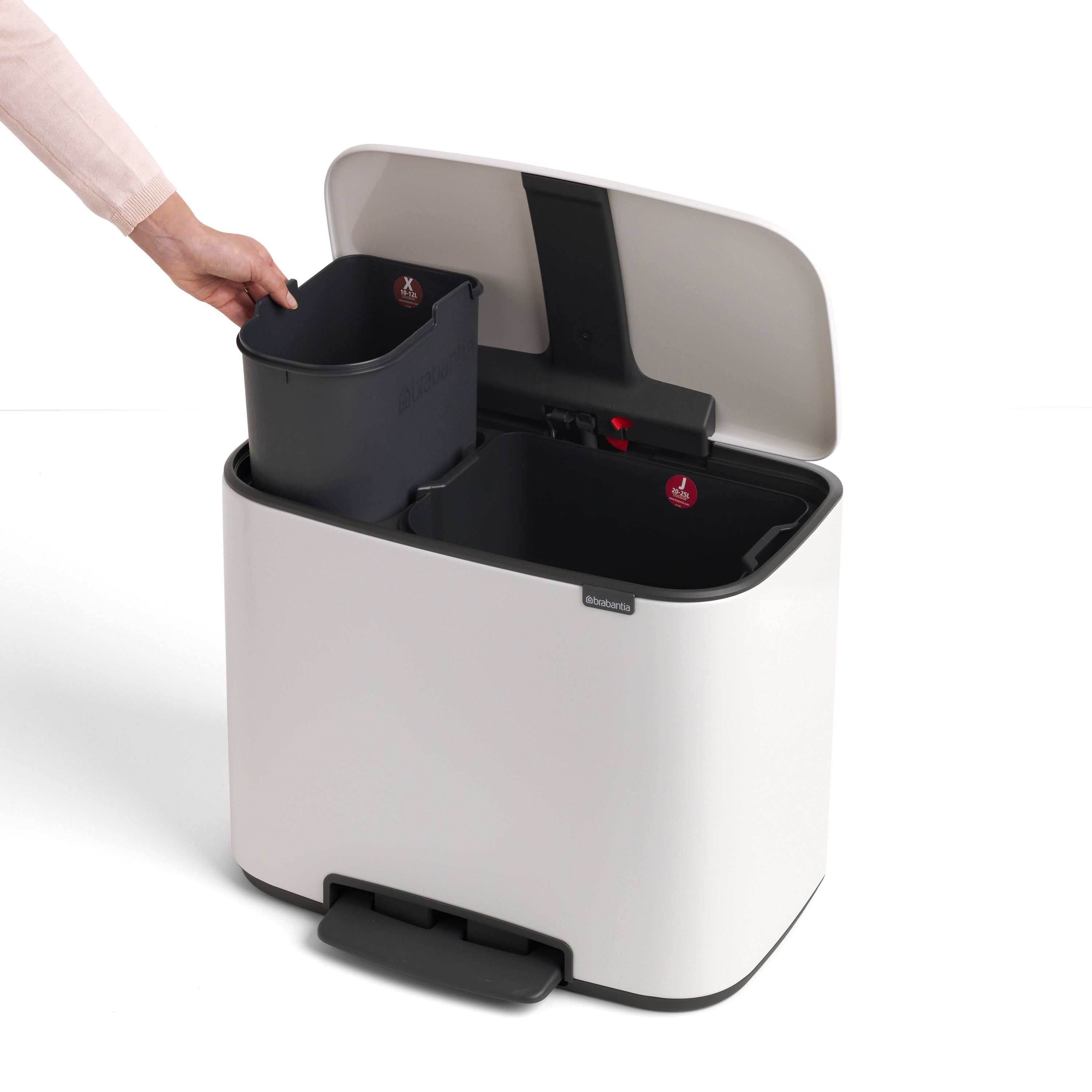 Brabantia Bo Pedaalemmer 11 +  23 L - Wit