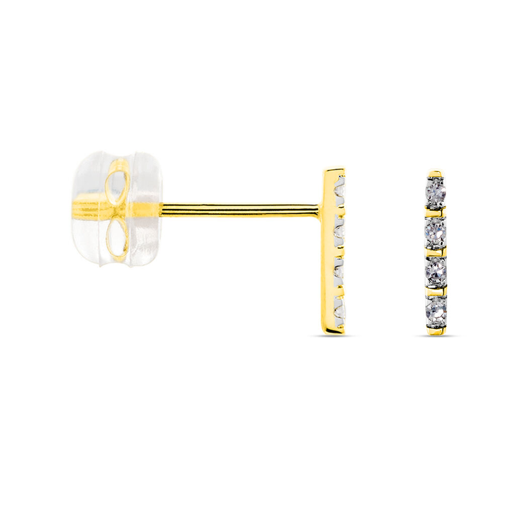 Boucles D'oreilles Puces Or Jaune Puces Judy Diamants