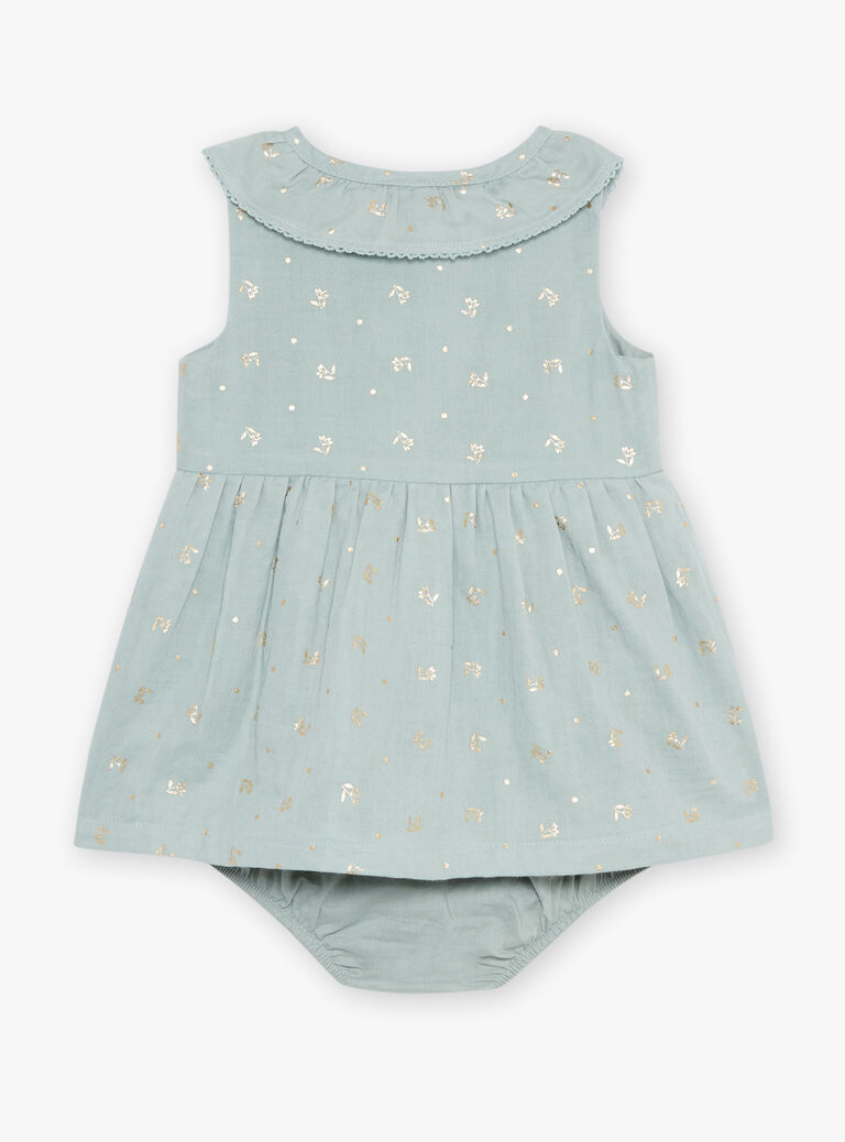 Robe et bloomer vert tendre à papillons