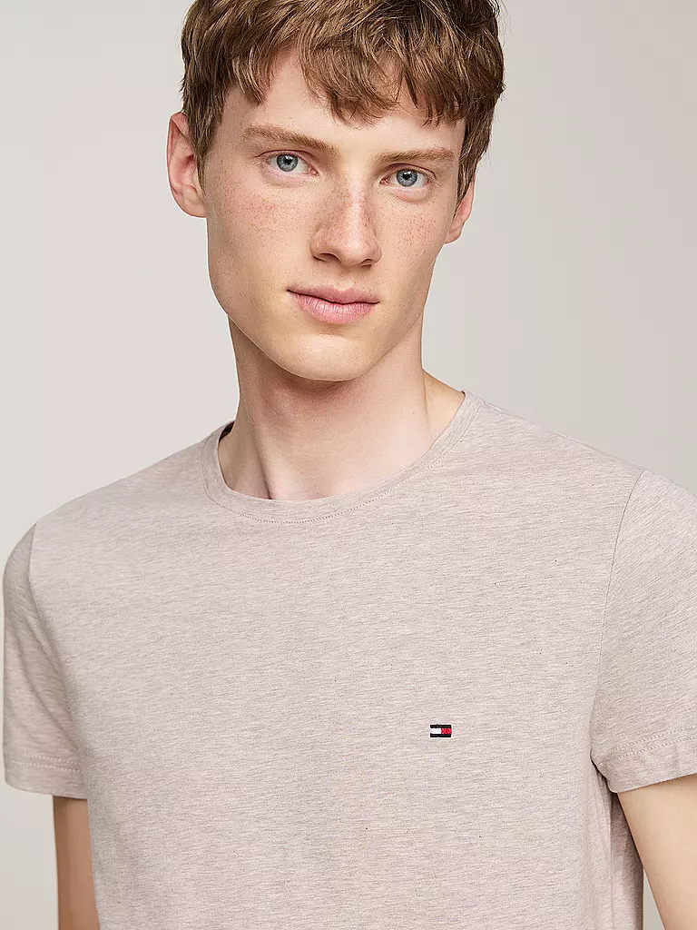 TOMMY HILFIGER T-Shirt Slim Fit creme