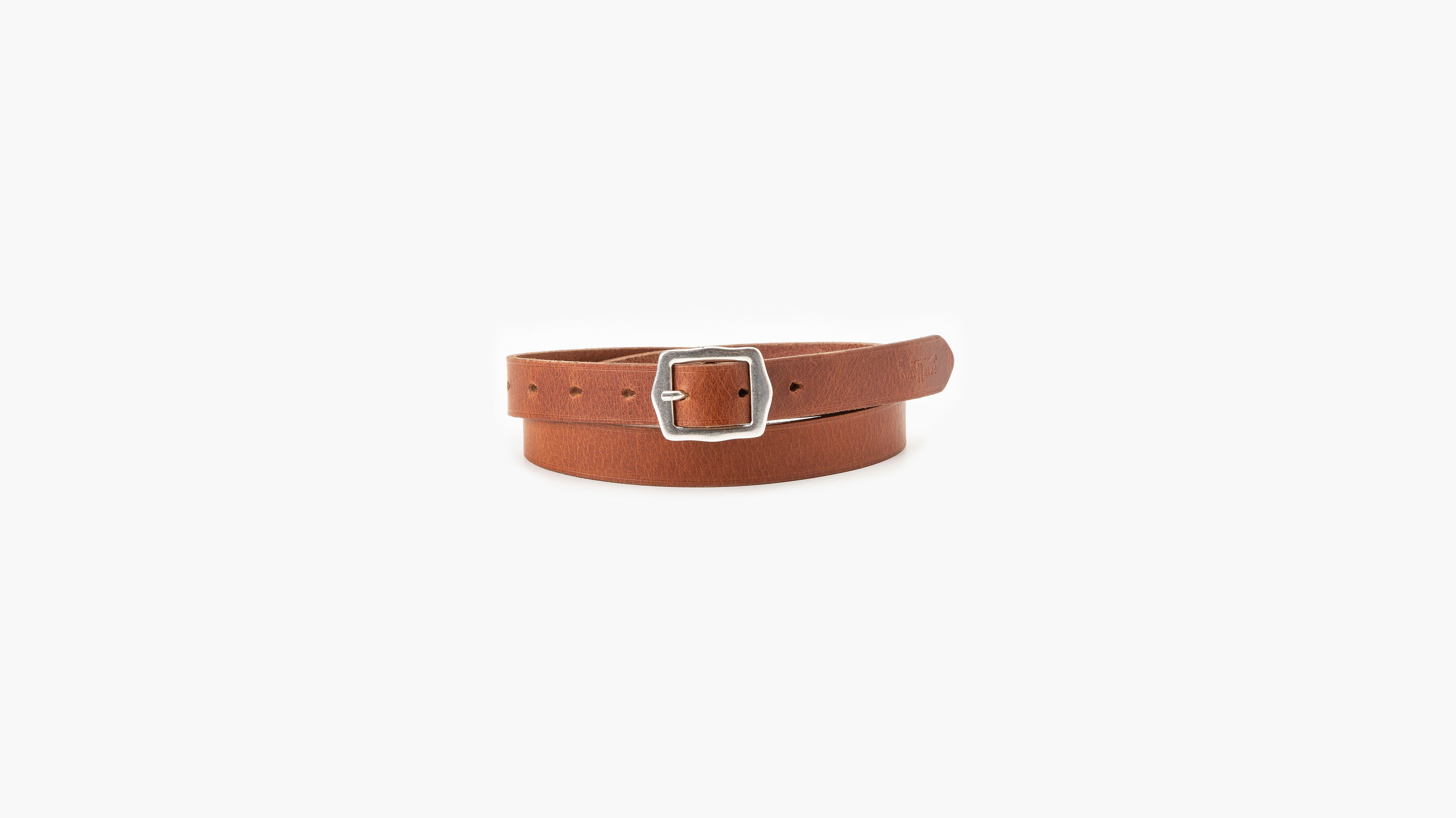 Ceinture en cuir Lux - Cognac - Marron
