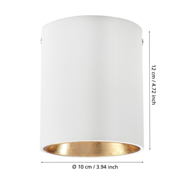 Eglo plafondlamp Polasso wit/goud