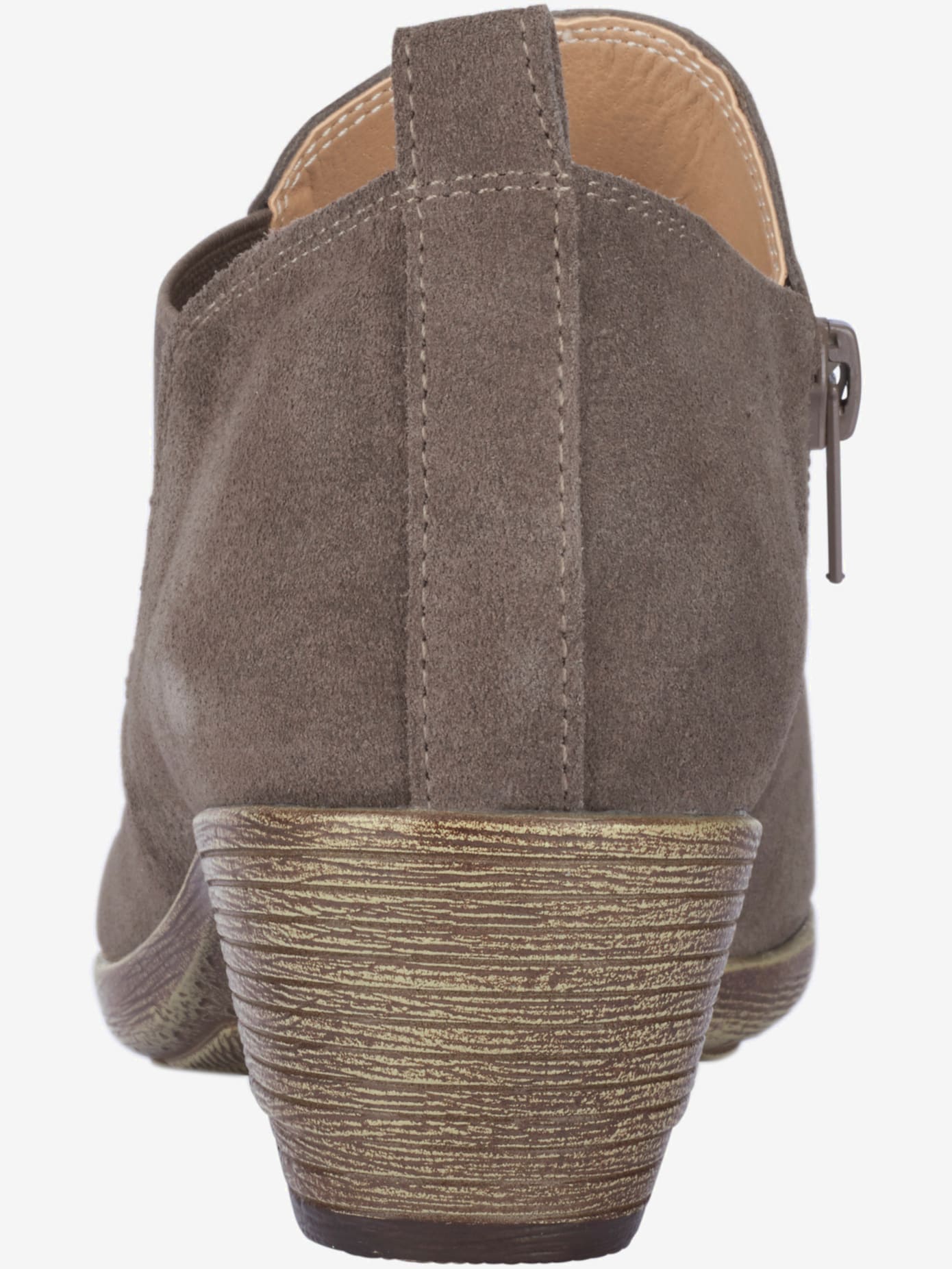 Bottines cuir velours de vache.