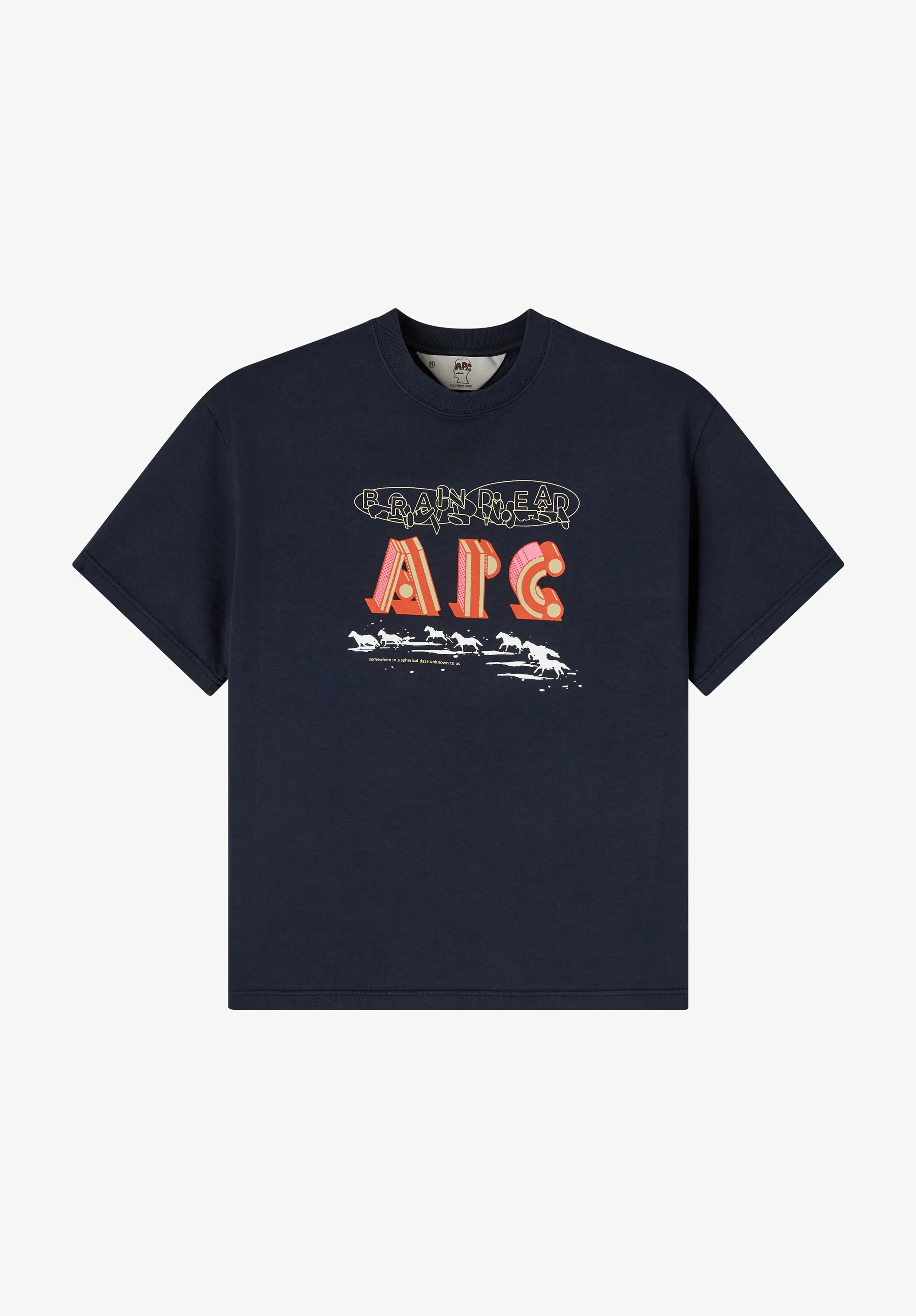 t-shirt APC x BRAINDEAD 3 - Dark navy