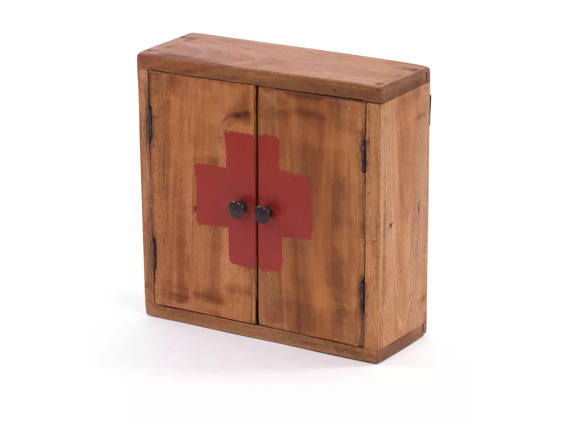 ARMOIRE À PHARMACIE MEDIC 35 Bois massif en acajou 08 honigfarben gewachst