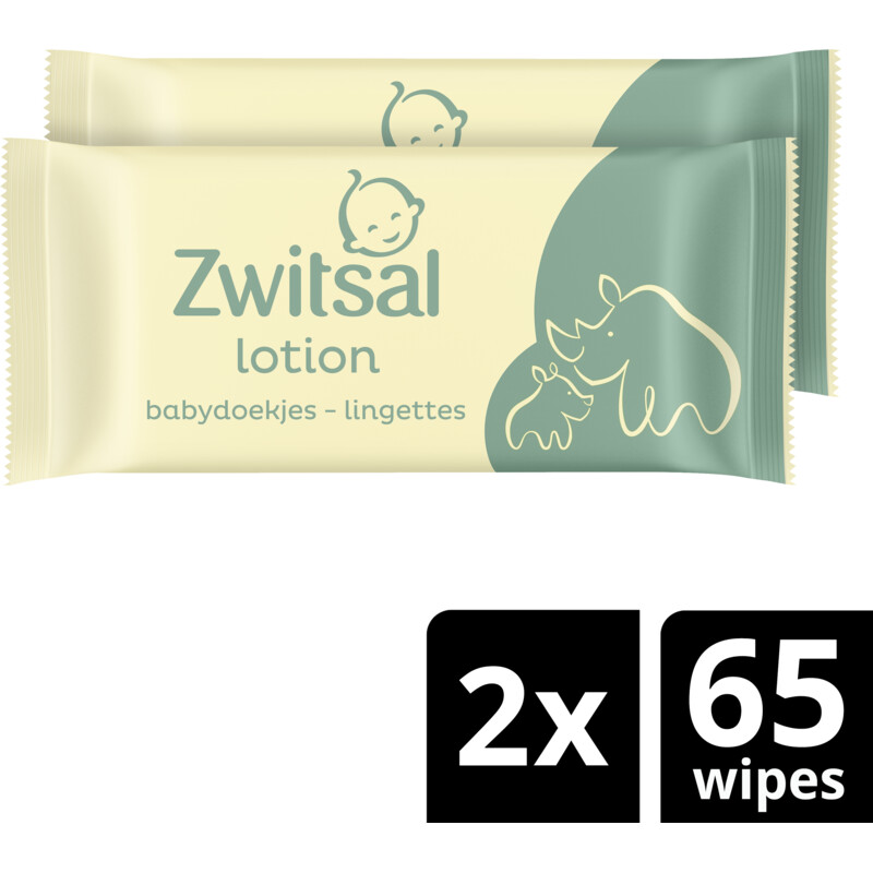 Zwitsal Baby lotion billendoekjes 2-pack