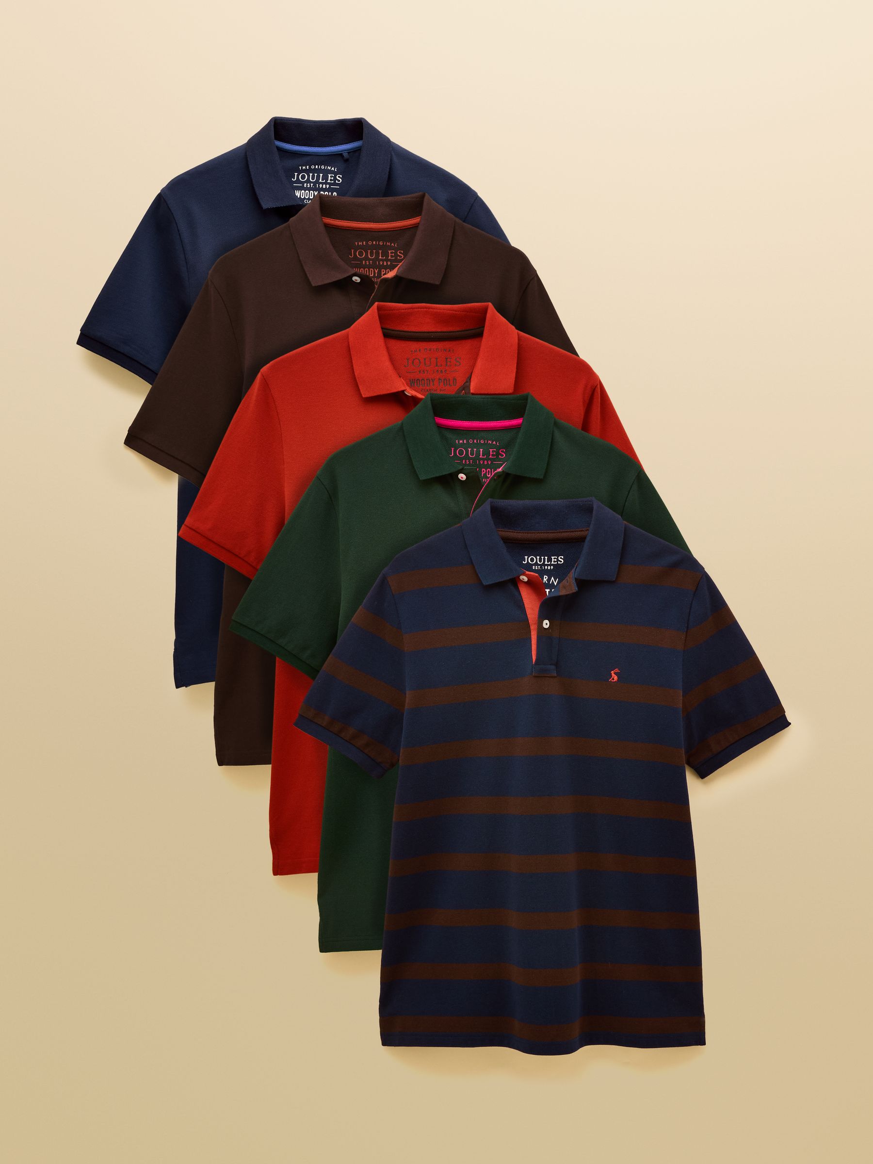 Joules Woody Polo Shirts 5 Pack