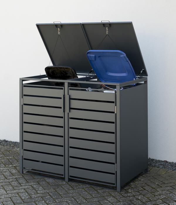 Westmann Mülltonnenverkleidung Kubus 2er Box,