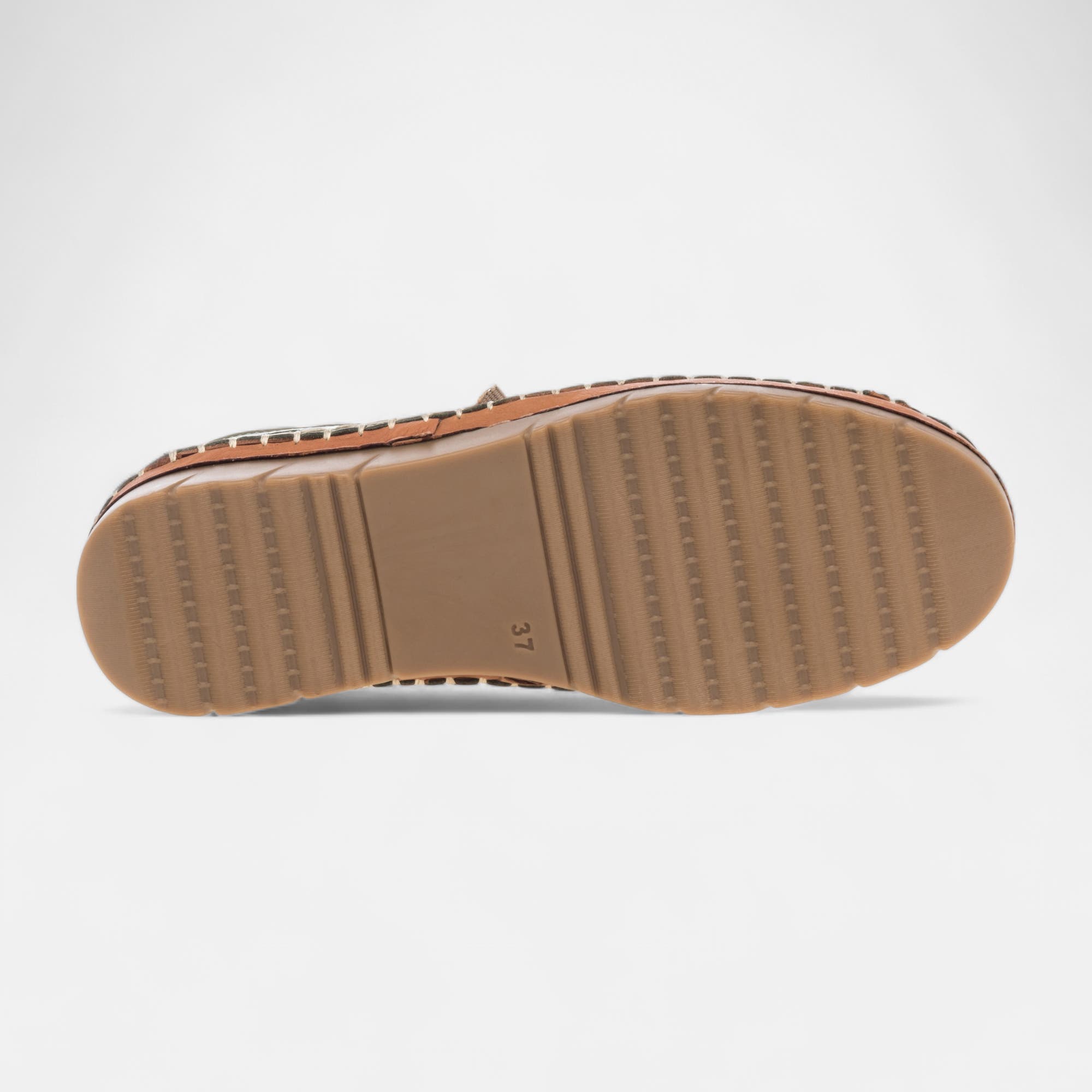 Ballerines Femme en cuir kaki