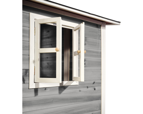 EXIT Loft 100 speelhuis, 159 x 149 x 135 cm, hout, grijs