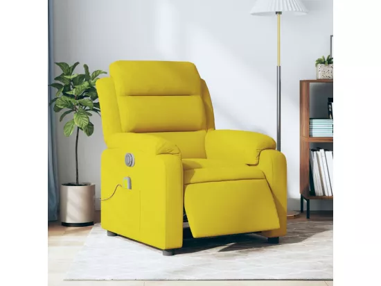 Fauteuil inclinable de massage électrique jaune velours