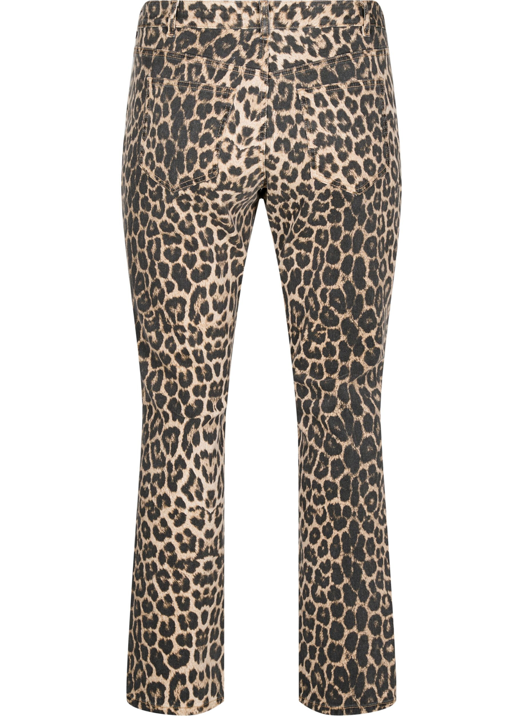 Emily jeans med leopardprint