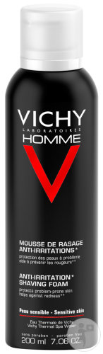 Vichy Homme Mousse À Raser Anti-Irritations Peau Sensible Spray 200ml