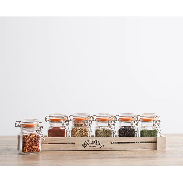 Set 6 pots épices en verre Kilner