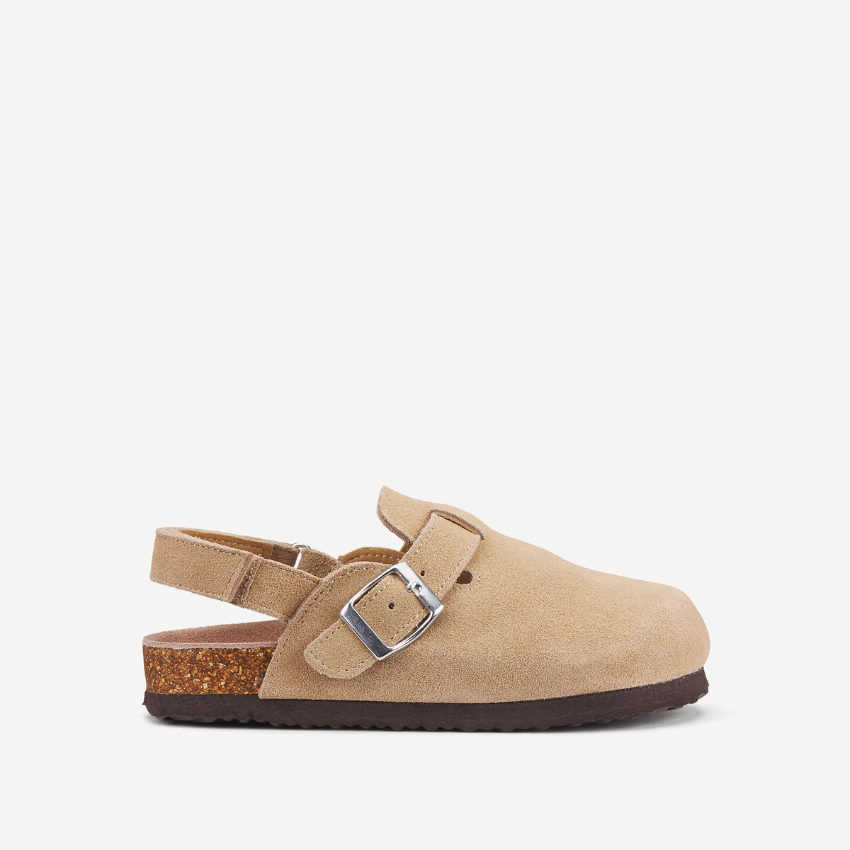 COLEÇÕES LA REDOUTE<br>Mules de couro com velcro