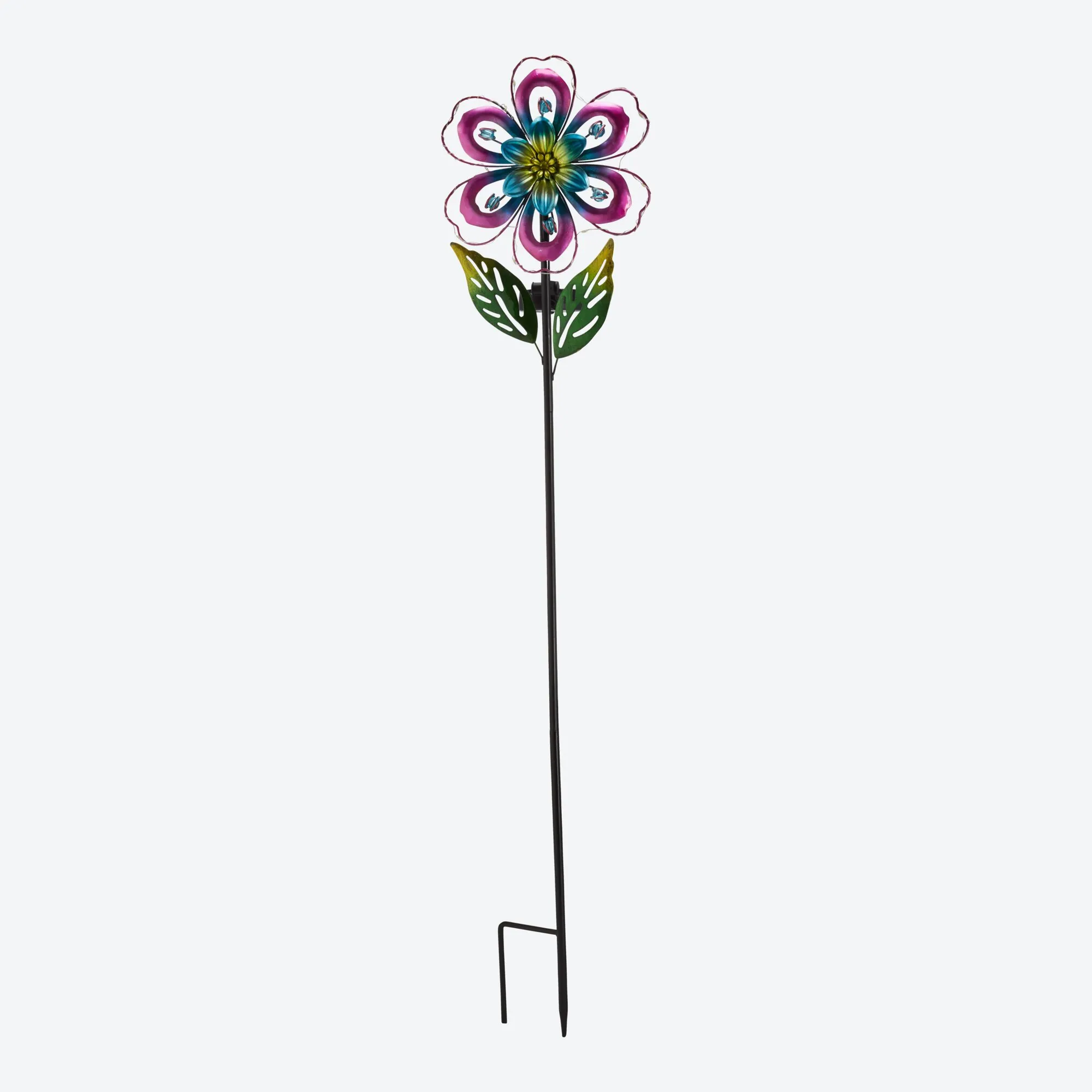 Solarstab mit Metall-Blume, ca. 19x6x90cm