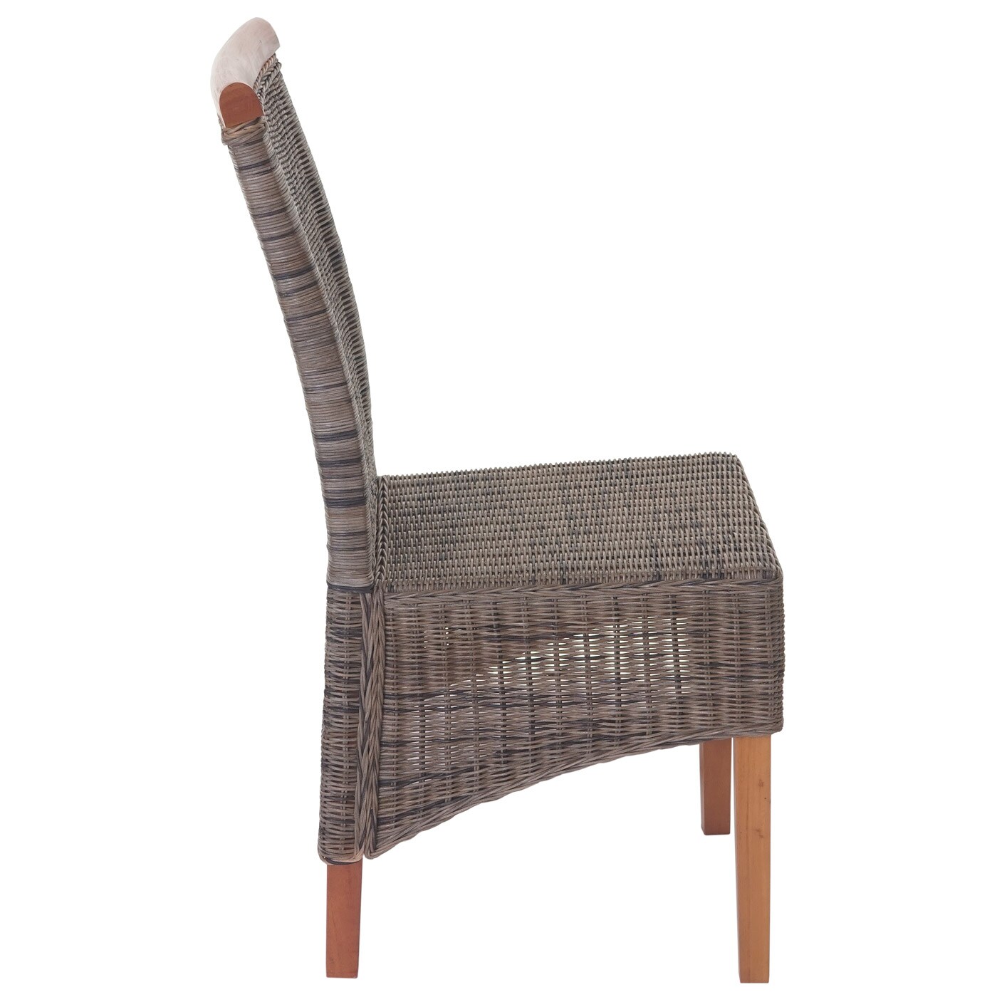 2er-Set Esszimmerstuhl Sinio, Stuhl Küchenstuhl, Rattan ~ ohne Sitzkissen