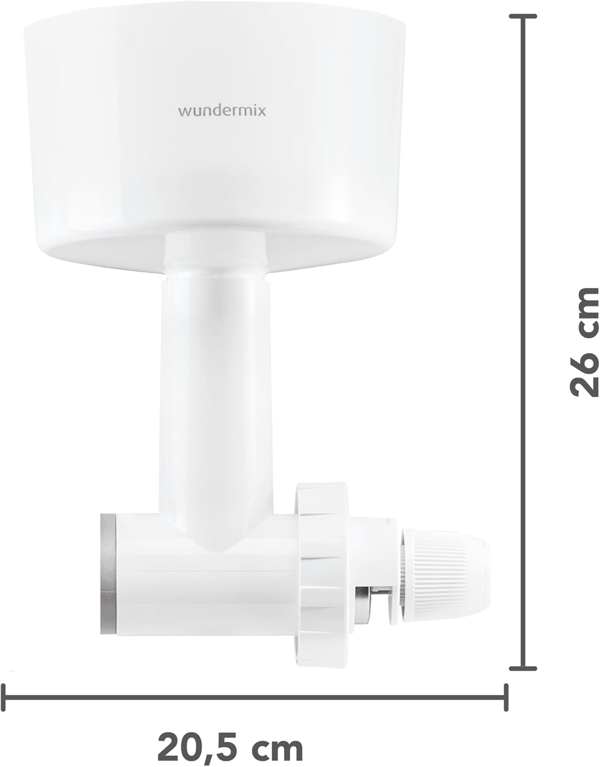 Wundermix - WunderCentix® Achse + Getreidemühlenaufsatz für Thermomix TM6 TM5 • frisches Mehl, Gewürze & Schrot mahlen • Mahlgrad einstellbar • Getreidemühle für Zuhause