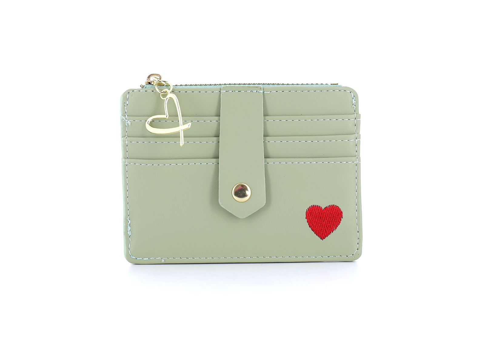 M brand-PORTECARTE COEUR Synthétique Vert Clair