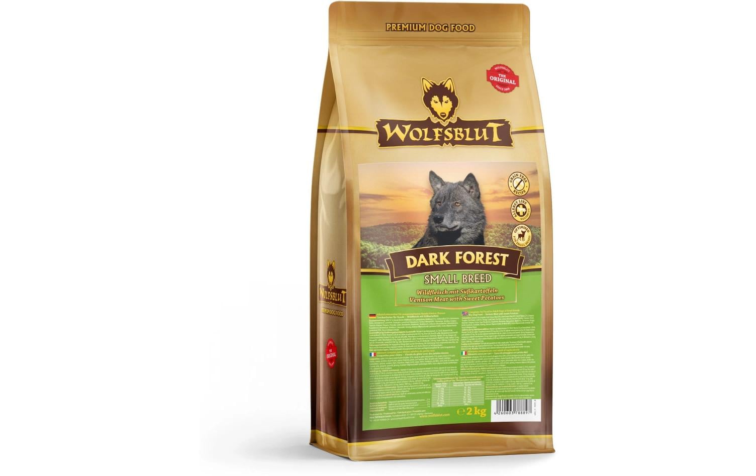 Trockenfutter Dog Small Breed Dark Forest Adult, 2 kgAlleinfuttermittel für ausgewachsene Hunde kleiner Rassen