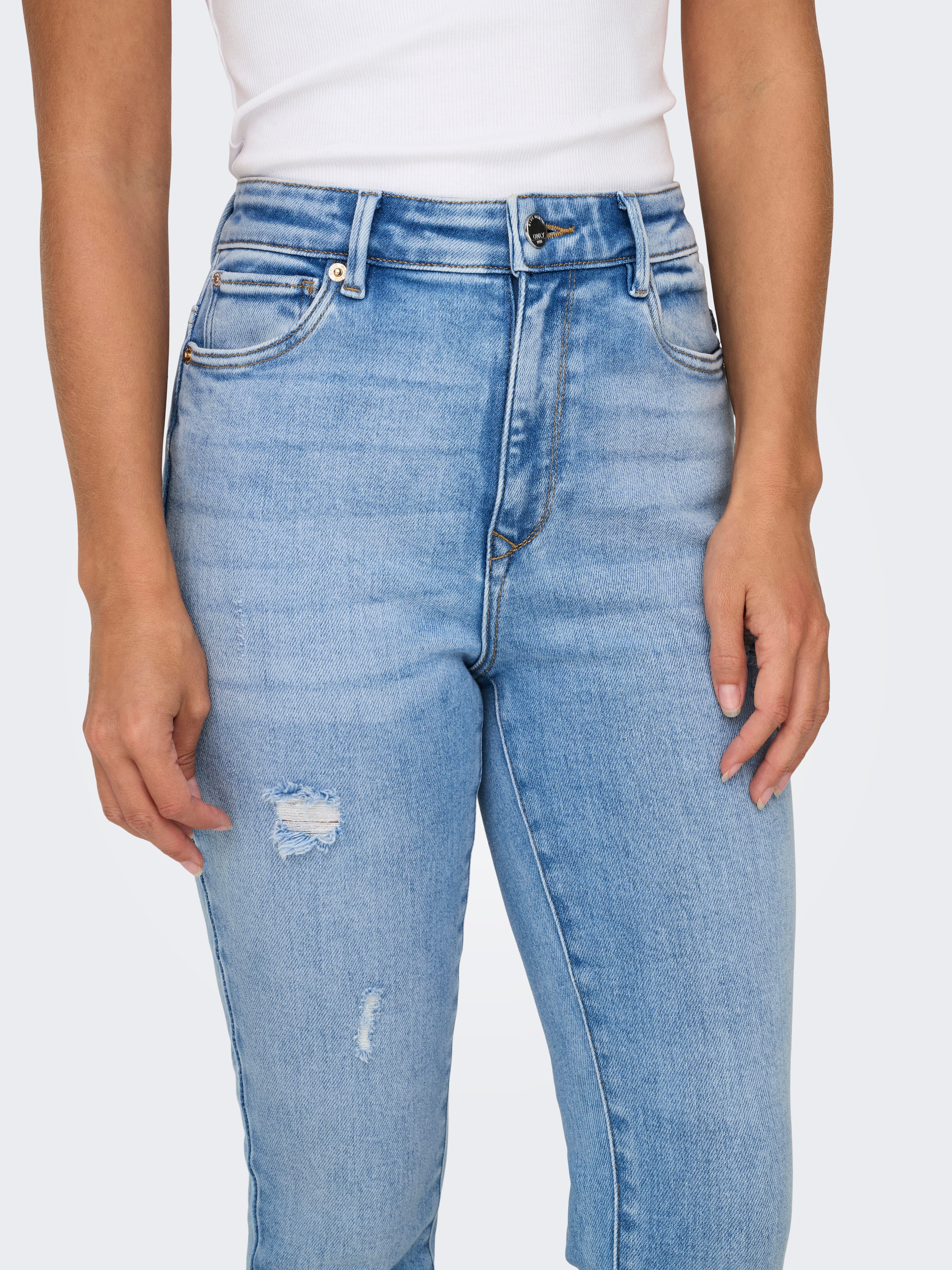 ONLMILA Hohe Taille Skinny Fit Jeans Light Blue Denim