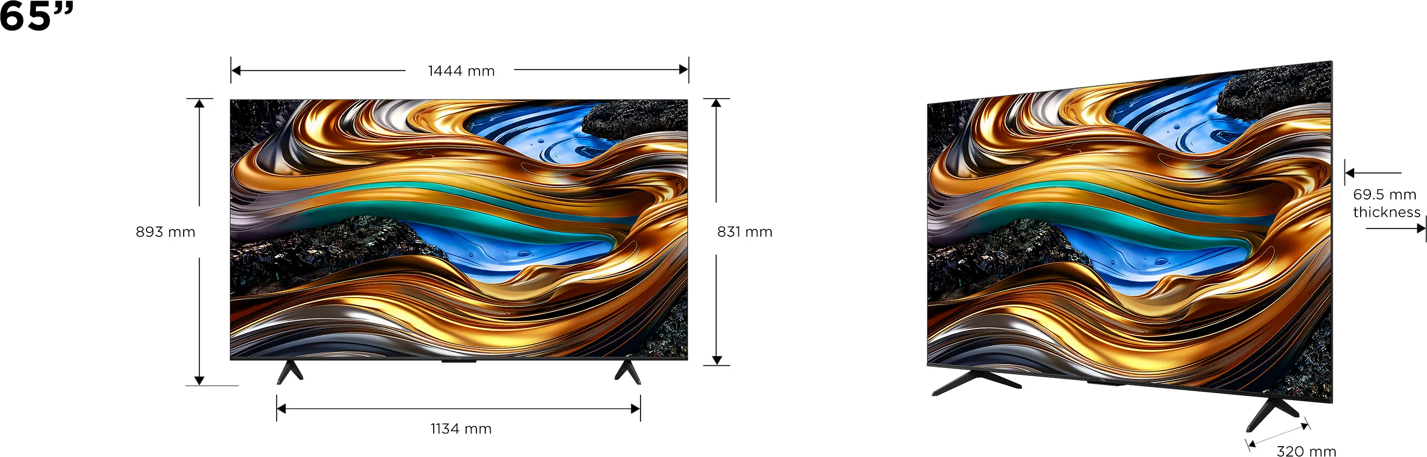 TCL 65P71B TV LED