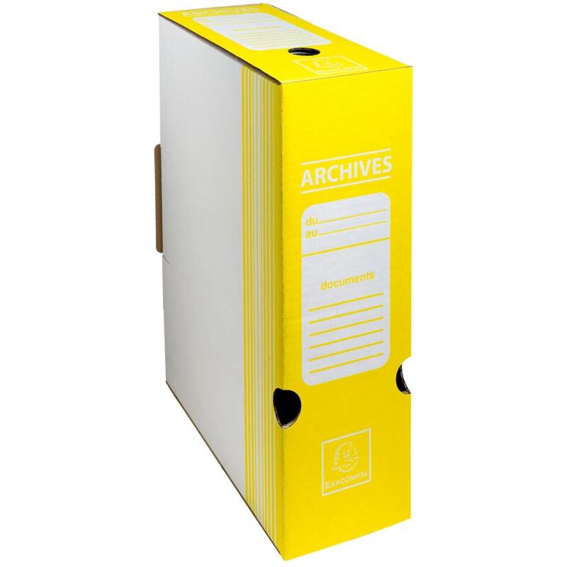Boite archive Dos 100mm carton ondulé couleurs - 25x34cm