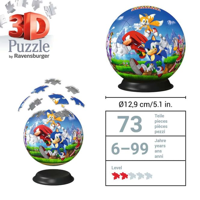 Sonic™ The Hedgehog - 3D Puzzleball - 72 Teile