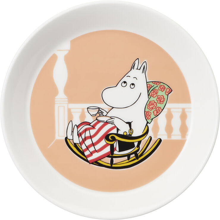 Moomin Arabia Mumi 19 cm tallerken Mumimor marmelade Abrikos