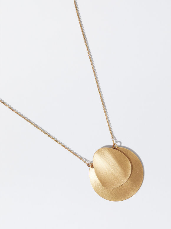 Colar de ouro com medalha - Dourado