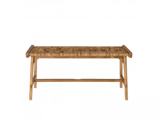 ALIDA - Banc 100x36cm assise en tissage d'abaca naturel