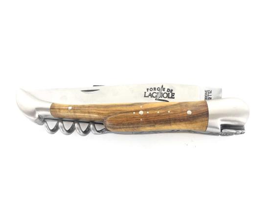 Laguiole Tradition 12 cm - 2 mitres - 2 pièces - Pistachier Couteau de Poche Forge de Laguiole