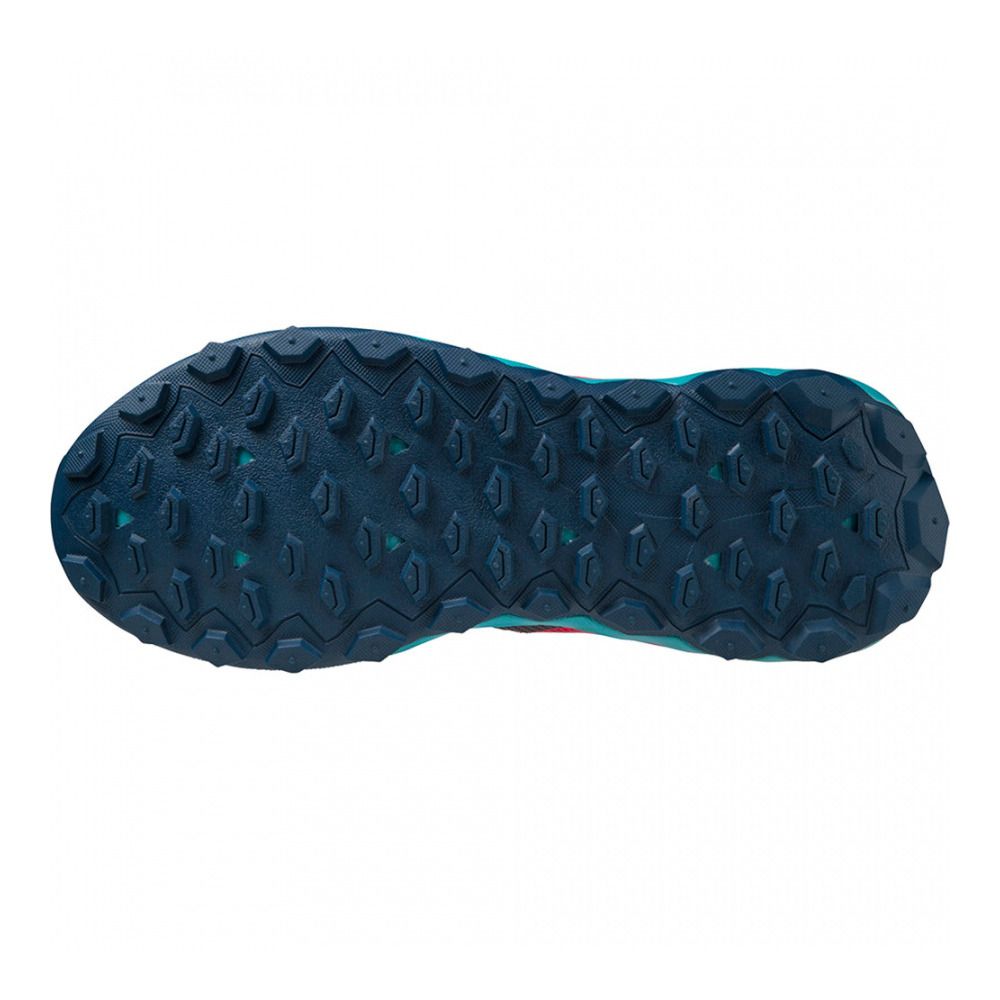 Mizuno WAVE IBUKI 4 - Chaussures trail Femme jazzy/bluebird/blueopal