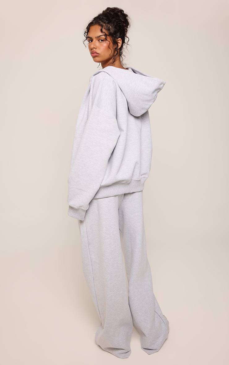 Gris Chiné Jogging Large En Jersey Interlock