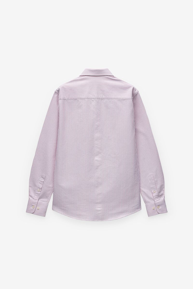 CAMISA BÁSICA OXFORD ÀS RISCAS