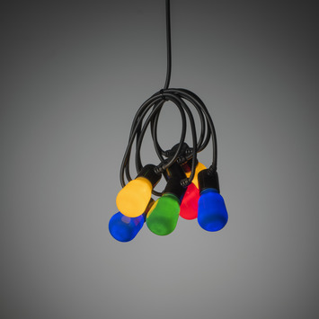Konstsmide feestverlichting lichtsnoer 20 LED lampen multicolor 14,75 m