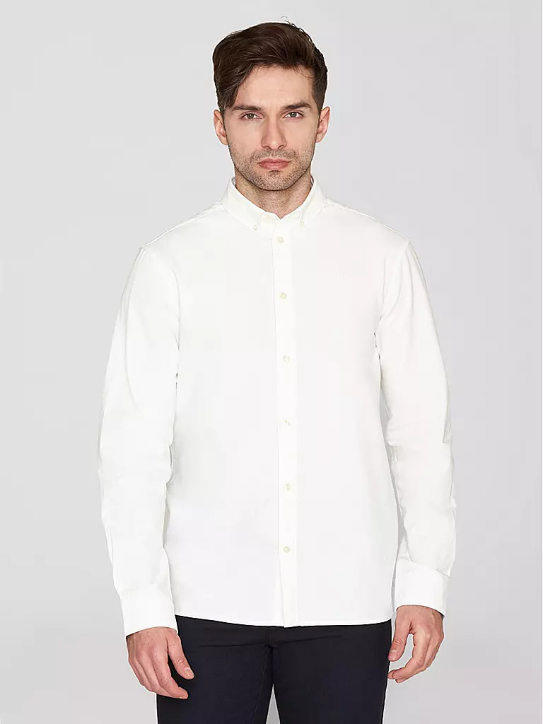KNOWLEDGE COTTON APPAREL Hemd Regular Fit HARALD weiss