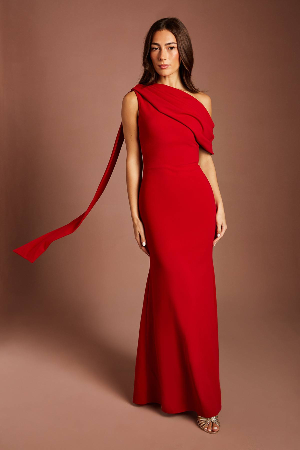Coast Robe Longue Asymétrique En Crêpe Stretch À Une Épaule