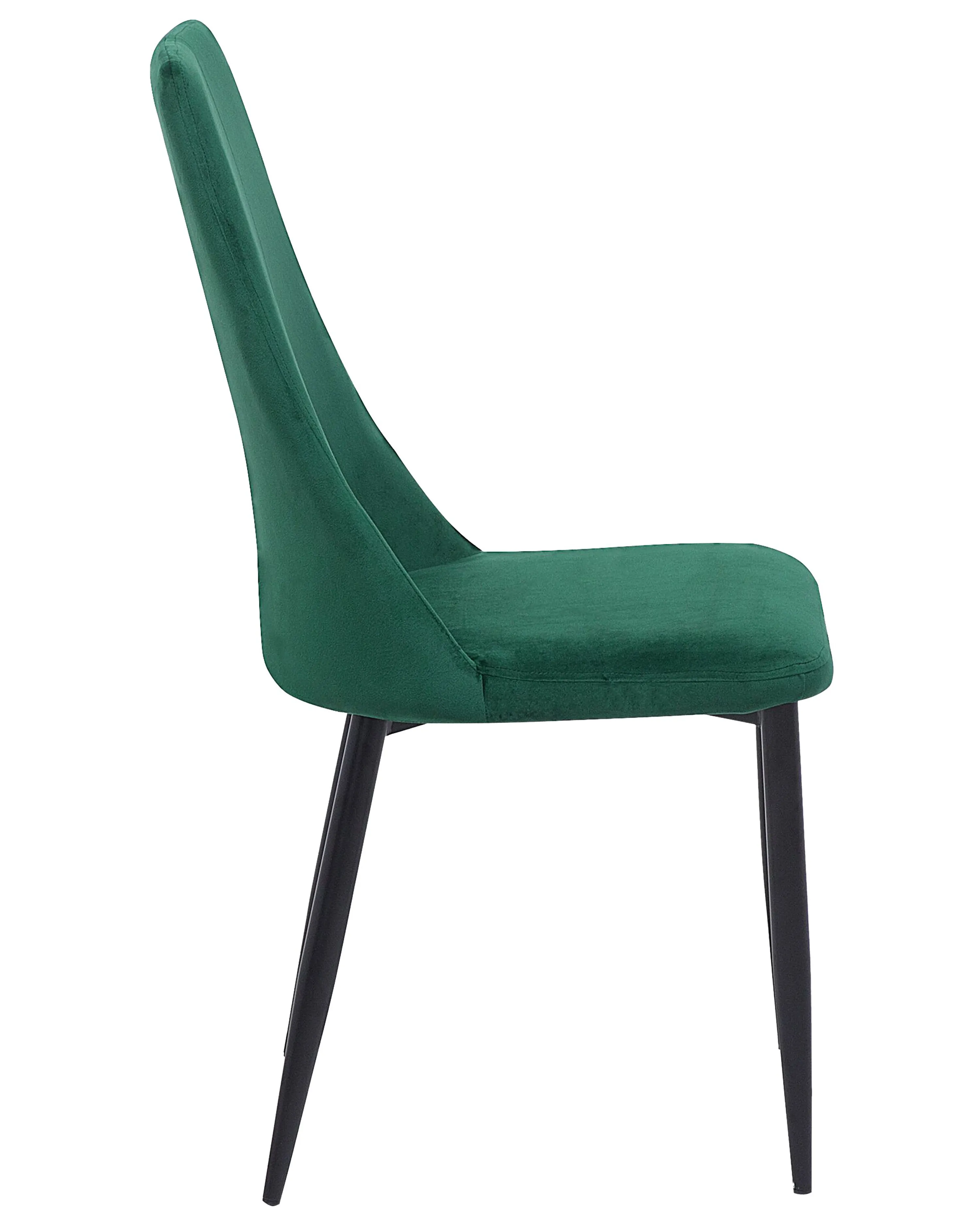 Set van 2 eetkamerstoelen CLAYTON Fluweel Smaragdgroen