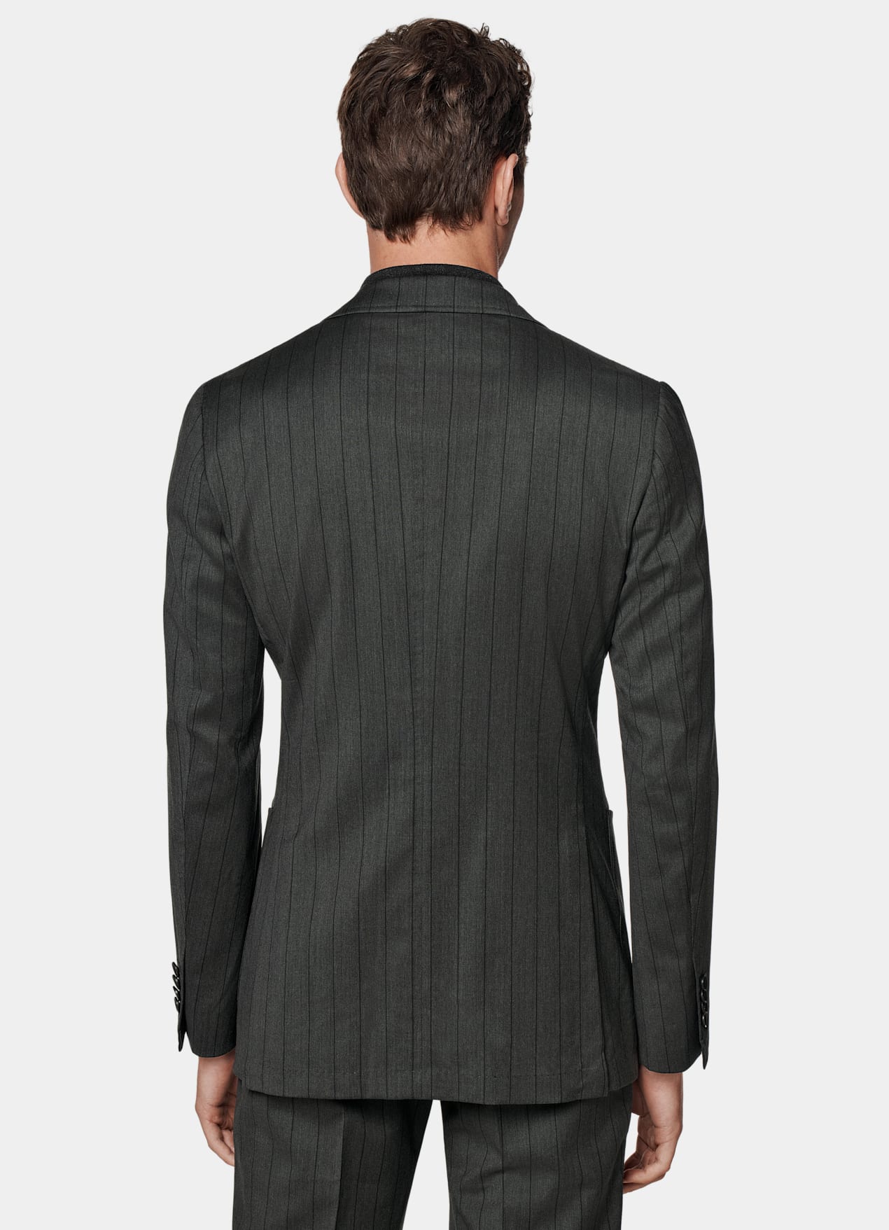 Costume Havana coupe Tailored gris foncé à rayures