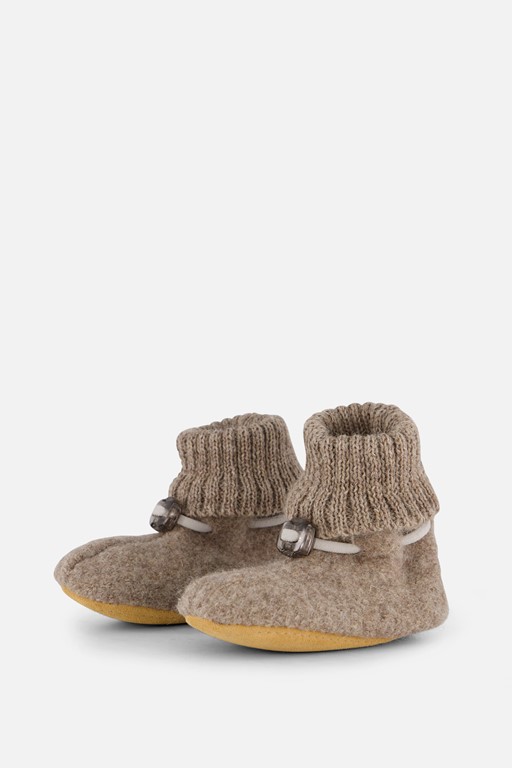 Bergstein cozy baby slofjes beige