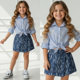 Blue bloom top