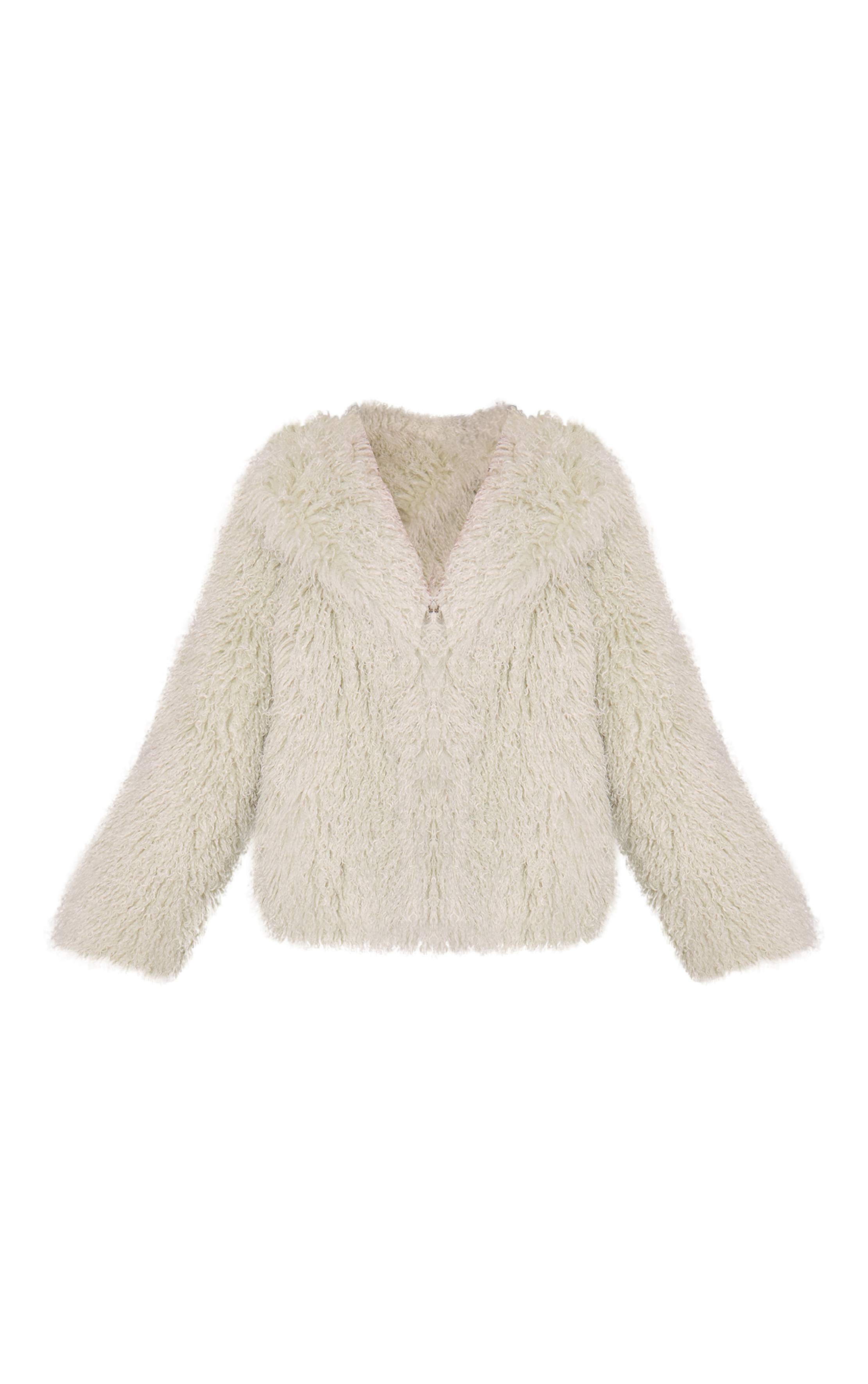 Mint Green Manteau Court En Synthétique Mongolienne