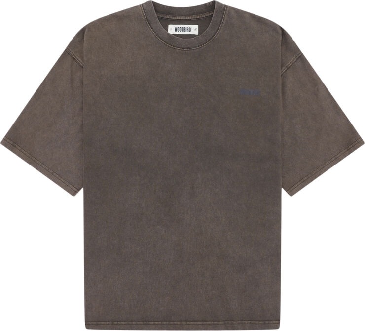 Woodbird WBBeam Washed Home Tee Brown