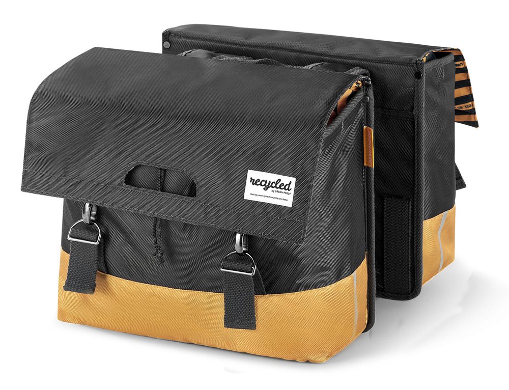 Urban Proof Cykeltaske Dobbelt 40 Liter Sort/Gul