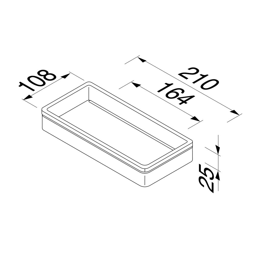 Geesa Frame planchet 21cm zwart/chroom