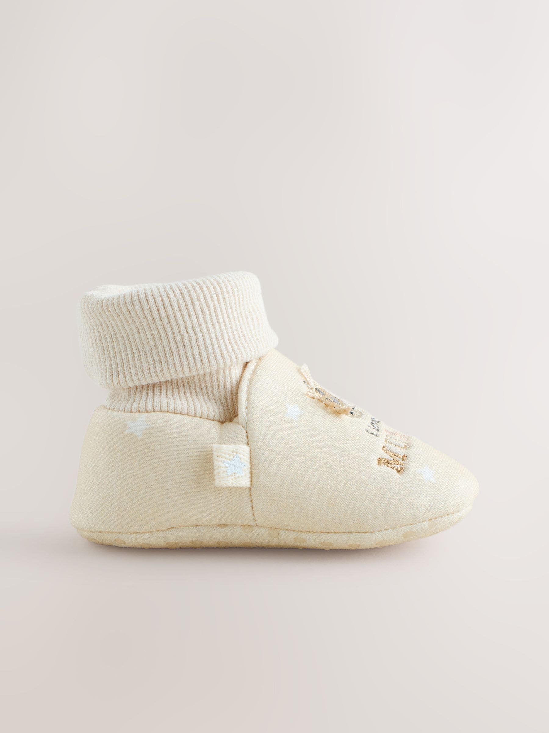 Naturel I Love Mummy/Daddy - Babyslofjes met sok-bovenkant (0-18mnd)