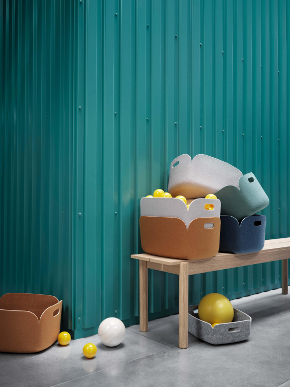 Muuto Restore Round opbergmand grijs